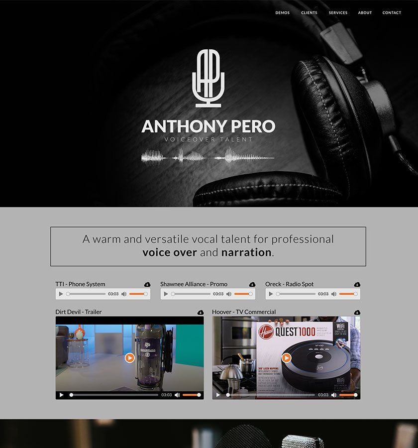 AP Voiceovers website
